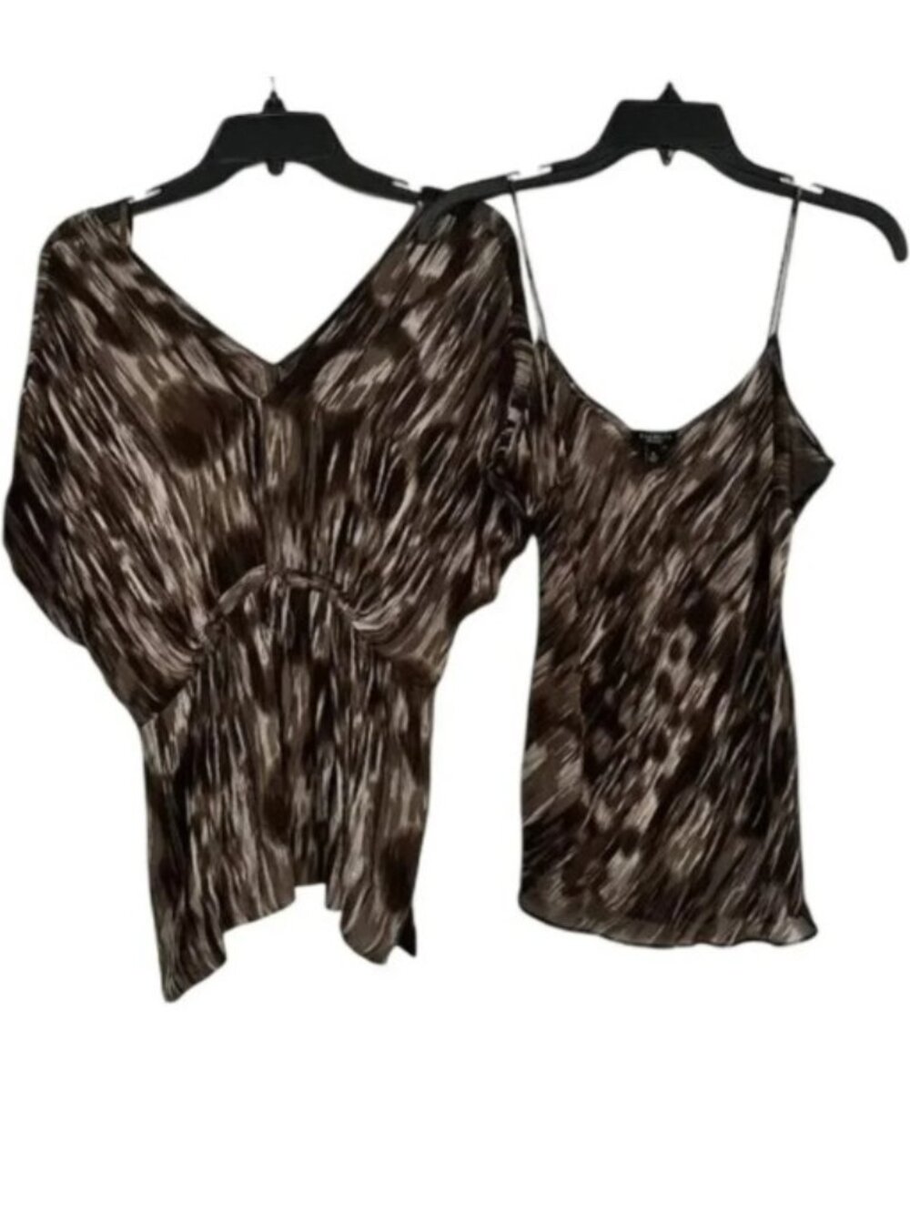 Talbots 100% Silk Animal Print 2-Piece Camisole and Blouse - Size 6
